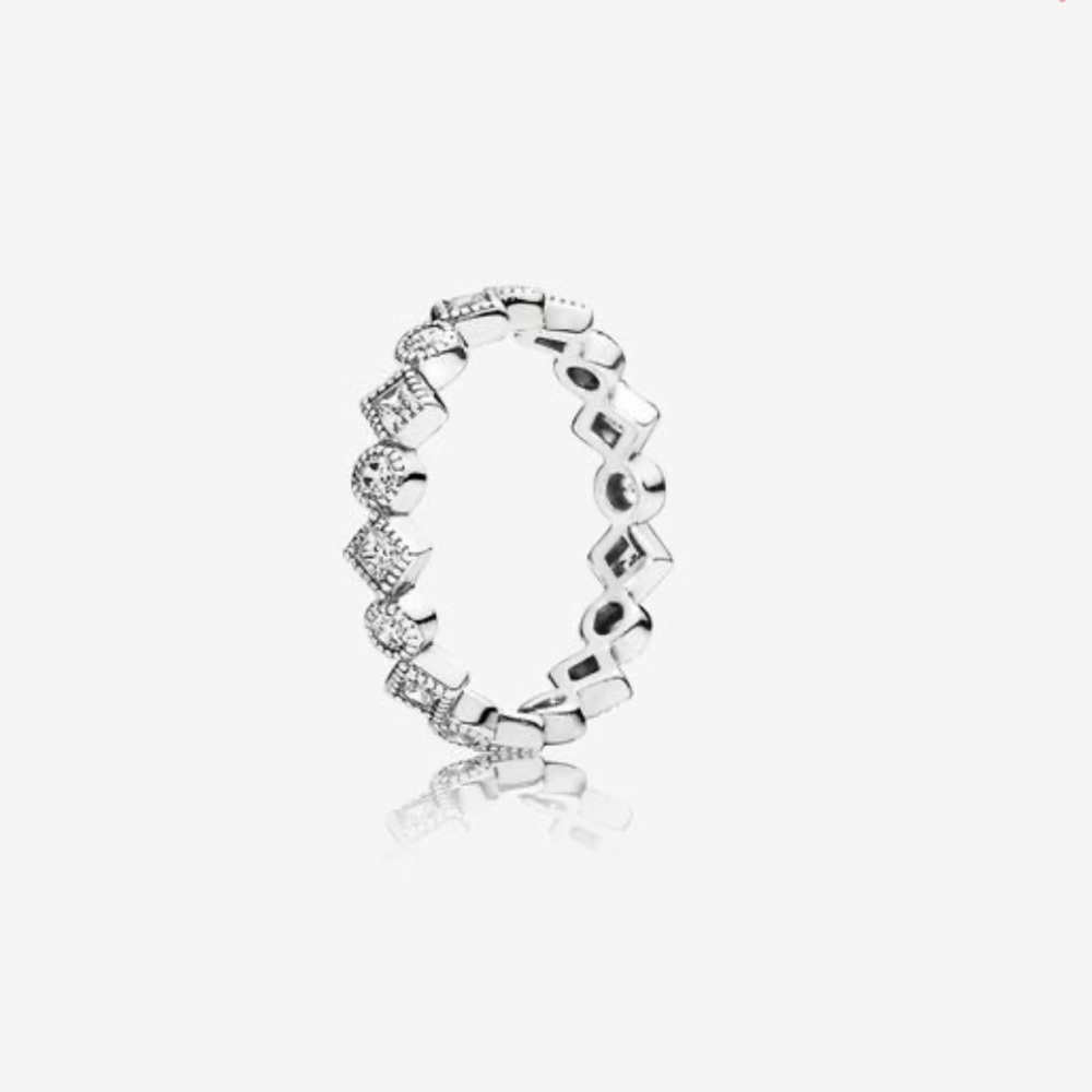 Alluring Brilliant Princess Stackable Ring, CZ